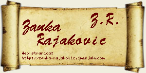 Žanka Rajaković vizit kartica